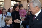 Il Presidente Ciampi al suo arrivo in Piazza Chanoux