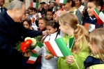 Il Presidente della Ciampi al suo arrivo in via Rossini.