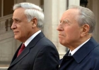 Il Presidente Ciampi con Moshe Katsav, Presidente dello Stato d'Israele.