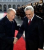 Il Presidente Ciampi accoglie Moshe Katsav, Presidente dello Stato d'Israele all'arrivo stamane al Quirinale, in occasione della visita di Stato in Italia.