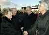 Il Presidente Ciampi e la moglie Franca accolti dal Presidente della Repubblica di Turchia Ahmet Necdet Sezer e dalla moglie Semra, a Palazzo Presidenziale.