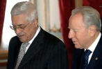 Il Presidente Ciampi con Abu Mazen, Presidente dell'Autorit&#224; Nazionale Palestinese.