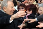 Il Presidente Ciampi al suo arrivo in citt&#224;.