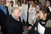 Il Presidente Ciampi, durante la visita all'Ospedale veterinario