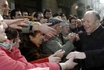 Il Presidente Ciampi all'arrivo in  citt&#224;.