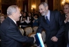 Il Presidente Ciampi con il Rabbino Capo Riccardo Di Segni, in occasione della cerimonia di ricorrenza del &quot;Giorno della Memoria.