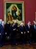 I Capi di Stato firmatari dell'Articolo &quot;Uniti per l'Europa&quot;, durante la visita alla Pinacoteca &quot;Alte Maister&quot; davanti al capolavoro di Raffaello &quot;Madonna Sistina&quot;. Nella foto: il Presidente della Repubblica Ciampi tra il Presidente della Repubblica Federale di Germania  Horst Kohler e la moglie Eva Luise.