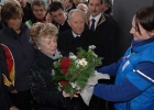 L'arrivo al Villaggio Olimpico del Presidente Ciampi e della moglie Franca.