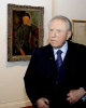 Il Presidente Ciampi durante la visita alla Mostra &quot;Modigliani&quot;.