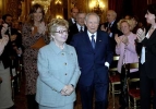 Il Presidente Ciampi con la moglie Franca, il Ministro per le Pari Opportunit&#224;, Stefania Prestigiacomo ed il Segratario Generale del Quirinale, Gaetano Gifuni, in occasione della celebrazione della &quot;Festa della Donna&quot;.