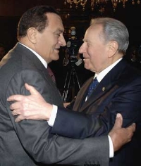 Il cordiale incontro del Presidente Ciampi con Hosny Mubarak, Presidente della Repubblica Araba d'Egitto.