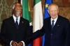 Il Presidente Ciampi accoglie il Presidente della Repubblica del Sud Africa, Thabo Mbeki, in occasione della visita di tre giorni in Italia.