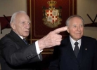 Il Presidente Ciampi con Fr&#224; Andrew Bertie, Sovrano Militare dell'Ordine di Malta, in occasione della visita Ufficiale allo SMOM.