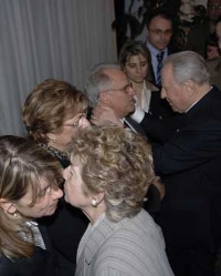 Il Presidente Ciampi con la moglie Franca ed i familiari di Manuel Fiorito.