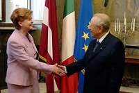 Visita di Stato in Italia del Presidente della Repubblica di Lettonia Vaira Vike-Freiberga - Palazzo del Quirinale, 27-28 giugno 2005
