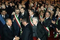 Visita del Presidente della Repubblica Carlo Azeglio Ciampi alle citt&#224; di Cremona e di Lodi - 6-7 dicembre 2005 - Intervento al Teatro &quot;Alla Scala&quot; di Milano per la prima della rappresentazione teatrale &quot;Idomeneo&quot; - 7 dicembre 2005