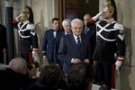 Il Presidente Sergio Mattarella al termine delle consultazioni