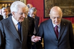 Il Presidente Sergio Mattarella con il Presidente Emerito della Repubblica, 