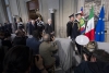 Il Presidente Sergio Mattarella al termine delle consultazioni del 12 e 13 aprile