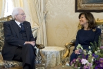Il Presidente Sergio Mattarella con il Presidente del Senato, Maria Elisabetta Alberti Casellati 