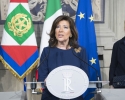 Il Presidente del Senato, Maria Elisabetta Alberti Casellati al termine dei colloqui con il Presidente Sergio Mattarella