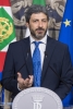 Il Presidente della Camera dei Deputati, Roberto Fico, al termine del colloquio con il Presidente Sergio Mattarella