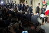 Il Presidente della Repubblica Sergio Mattarella al termine delle consultazioni del 7 maggio 