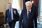Il Presidente della Repubblica Sergio Mattarella con il Presidente del Consiglio incaricato Carlo Cottarelli 
