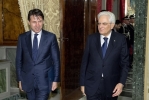 Il Presidente della Repubblica Sergio Mattarella con il Prof. Giuseppe Conte 