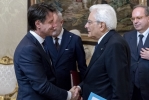 Il Presidente della Repubblica Sergio Mattarella con il Presidente del Consiglio Giuseppe Conte