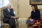 Il Presidente Sergio Mattarella con la Sen. Maria Elisabetta Alberti Casellati,
