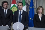 La delegazione del "Movimento 5 Stelle" in occasione delle consultazioni