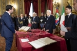 Il Presidente Sergio Mattarella con Matteo Salvini, 