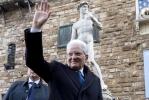 Il Presidente della Repubblica Sergio Mattarella lascia Palazzo Vecchio al termine della cerimonia di inaugurazione dell’anno accademico 2018-2019 dell’Università degli Studi di Firenze