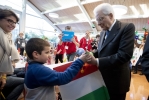 Il Presidente Sergio Mattarella in occasione della visita all'Ospedale pediatrico Meyer