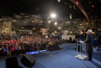 Il Presidente della Repubblica Sergio Mattarella alla cerimonia di inaugurazione di Matera capitale europea della cultura