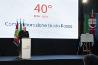 Il Presidente Sergio Mattarella a Genova nello stabilimento ArcelorMittal durante il suo intervento in occasione della cerimonia commemorativa del 40° anniversario dell'uccisione di Guido Rossa.
