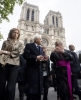 Il Presidente della Repubblica Sergio Mattarella nel corso della visita a Notre Dame
