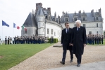 Il Presidente della Repubblica Sergio Mattarella con il Presidente della Repubblica Francese Emmanuel Macron al Castello di Amboise, in occasione delle celebrazioni per il 500esimo anniversario della morte di Leonardo da Vinci