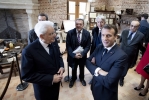 Amboise - Il Presidente della Repubblica Sergio Mattarella con il Presidente della Repubblica Francese Emmanuel Macron al Castello del Clos-Lucè in occasione delle celebrazioni per il 500esimo anniversario della morte di Leonardo da Vinci