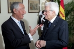 Il Presidente Sergio Mattarella con il Presidente della Repubblica portoghese Marcelo Rebelo de Sousa in occasione del XIII Simposio COTEC