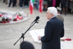 Il Presidente della Repubblica italiana Sergio Mattarella in occasione della cerimonia per il 75° anniversario della battaglia di Montecassino
