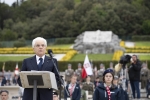 Il Presidente della Repubblica Sergio Mattarella,in occasione del 75° anniversario della battaglia di Montecassino