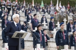 Il Presidente della Repubblica Sergio Mattarella,in occasione del 75° anniversario della battaglia di Montecassino