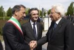 Il Presidente Sergio Mattarella accolto da Attilio Fontana, Presidente della Regione Lombardia e Giuseppe Sala, Sindaco di Milano al suo arrivo all’Istituto Europeo di Oncologia