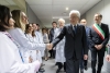 Il Presidente Sergio Mattarella nel corso della visita all’Istituto Europeo di Oncologia nel 25° anniversario di fondazione