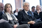 Il Presidente Sergio Mattarella e la Sig.ra Laura nel corso della visita all’Istituto Europeo di Oncologia nel 25° anniversario di fondazione