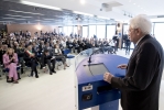 Il Presidente Sergio Mattarella rivolge il suo indirizzo di saluto in occasione della visita all’Istituto Europeo di Oncologia nel 25° anniversario di fondazione
