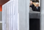 Il Presidente Sergio Mattarella nel corso della visita al Memoriale della Shoah