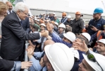 Il Presidente Mattarella a Castellammare di Stabia alla cerimonia di varo della nave “Trieste” della Marina Militare